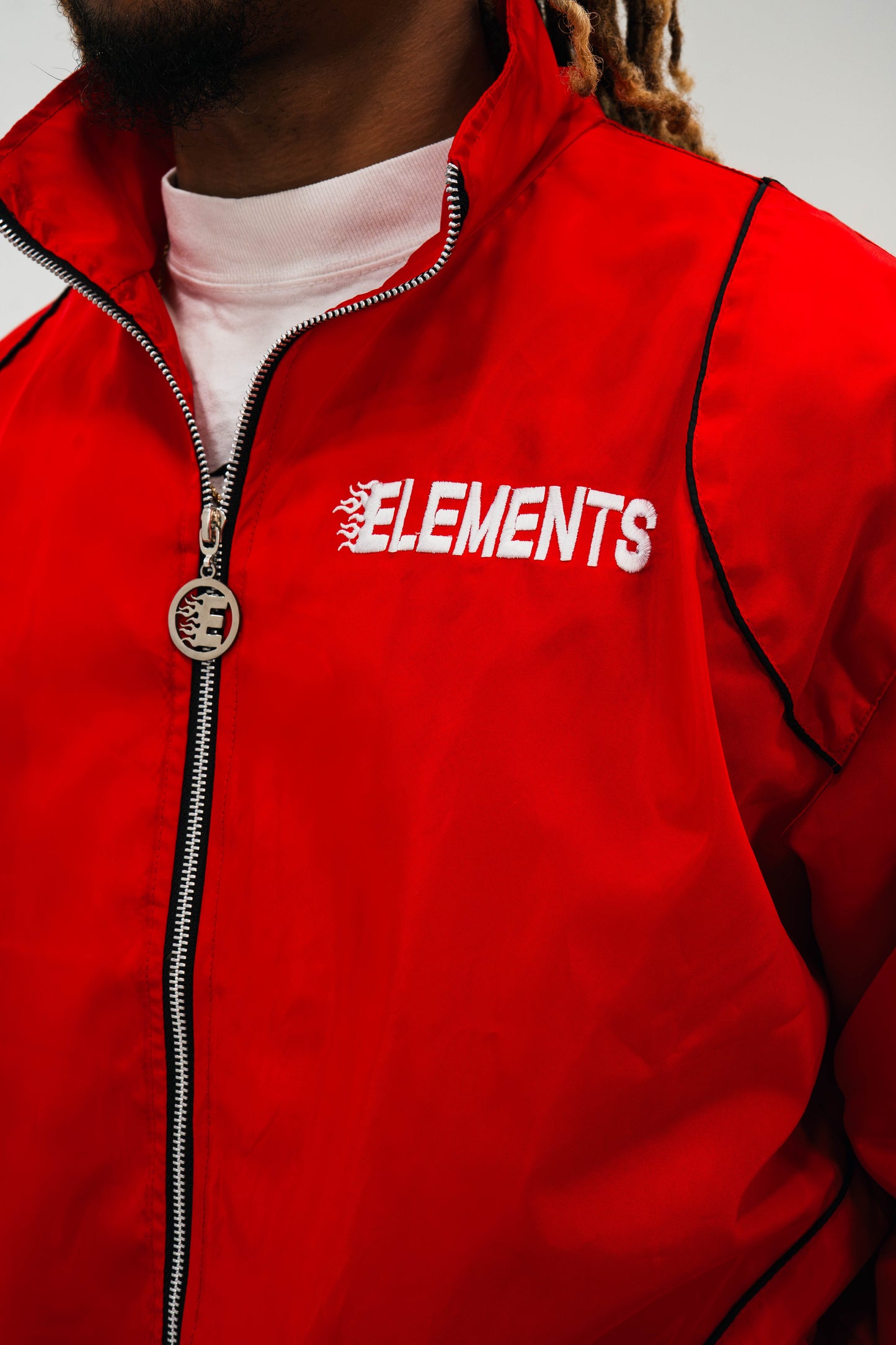 Red Flame Windbreaker Set